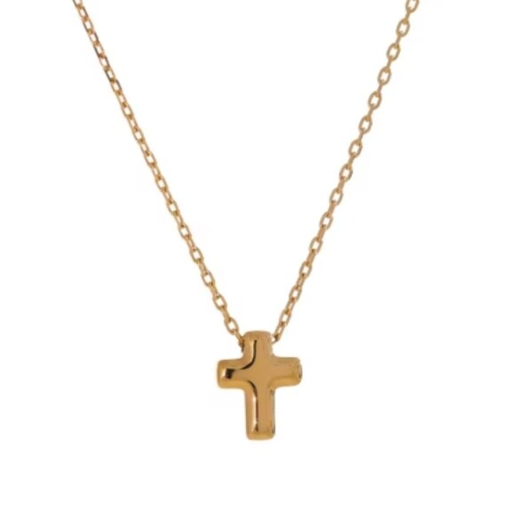 Gold Cross Necklace, Women's Necklace, Gold Jewelry, Necklace, Gift Idea - Picture 1 of 4
